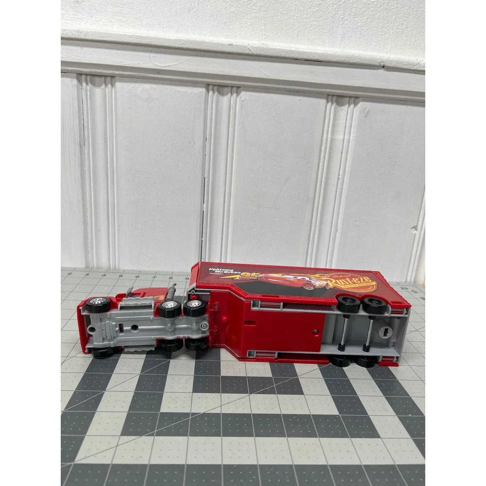 Disney Pixar Cars Mack Hauler Truck Playset Toy Transforming Rust-eze Racing